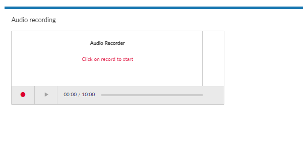 Audio Recorder - BetterExaminations Documentation