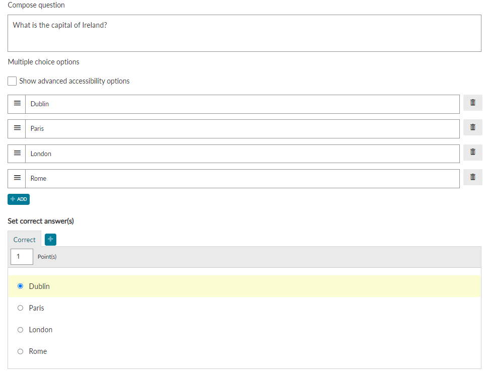 Msq Example Multiple Choice Questions - BetterExaminations Documentation