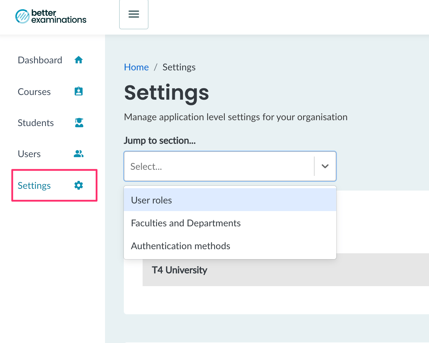 Administrator Settings