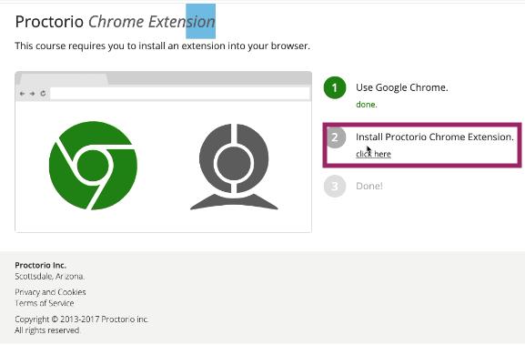 Install Proctoring Extension